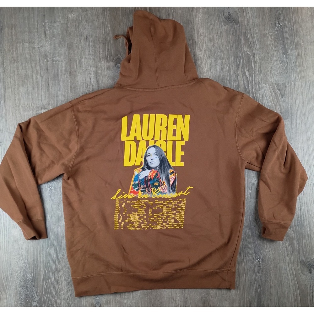 Lauren Daigle Live In Concert 2025 Tour Hoodie XL Brown Graphic Pullover Merch